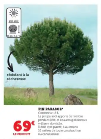 Super U Pin parasol offre