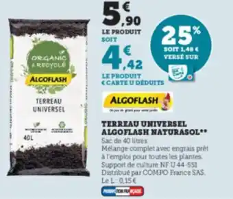 Terreau universel algoflash naturasol