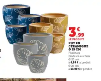 Super U Pot En Ceramique 15cm offre