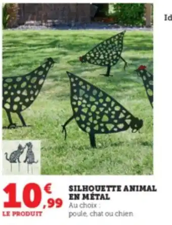 Super U Silhouette Animal En Metal offre