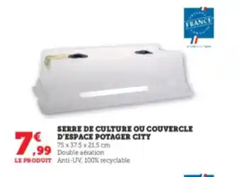 Serre de Culture Ou Couvercle d'Espace Potager City