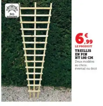 Super U Treillis En Pin HT 180cm offre