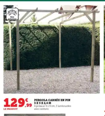 Pergola carree En Pin