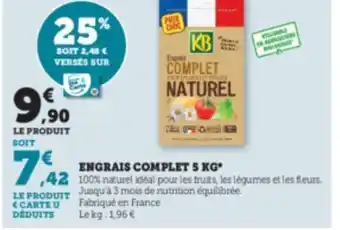 Super U Engrais Complet 5kg offre