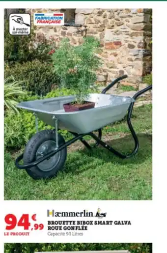 Super U Brouette Bibox Smart Galva Roue Gonflee offre