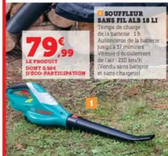Super U Souffleur Sans Fil Alb 18Li offre