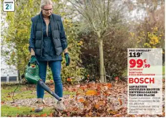 Super U Aspirateur Souffleur Broyeur Universalgarden Tidy 2300 Filaire offre