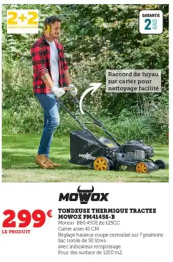 Super U Tondeuse Thermique Tractee Mowox PM4145S-B offre