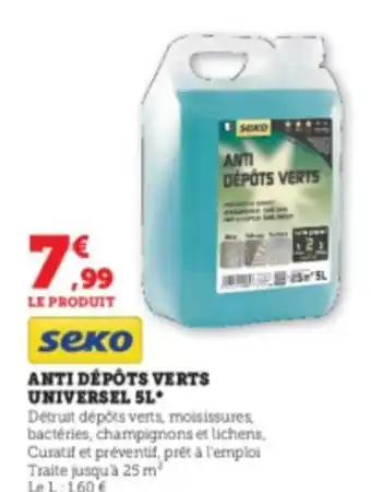 Super U Anti dépôt Verts Universel 5L offre