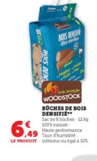 Super U Bûches de Bois Densifie offre