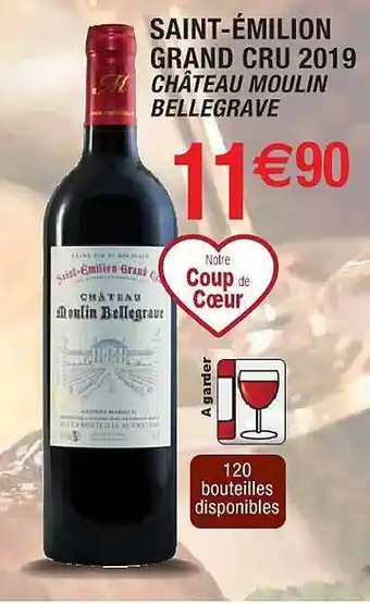 Cora x Carrefour Saint-émilion grand cru 2019 château moulin bellegrave offre