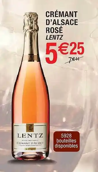 Cora x Carrefour Crémant d'alsace rosé lentz offre