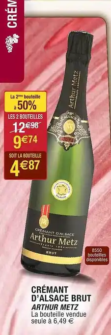 Crémant d'alsace brut arthur metz