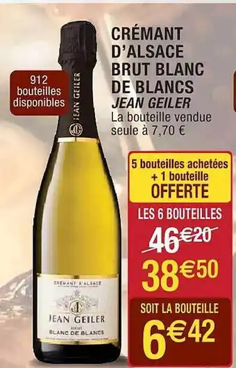 Crémant d'alsace brut blanc de blancs jean geiler