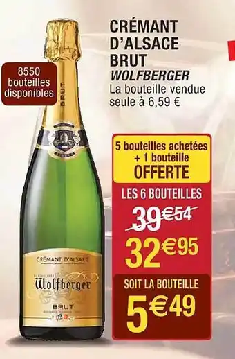 Cora x Carrefour Crémant d'alsace brut wolfberger offre
