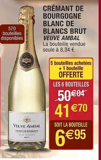 Crémant de bourgogne blanc de blancs brut veuve ambal