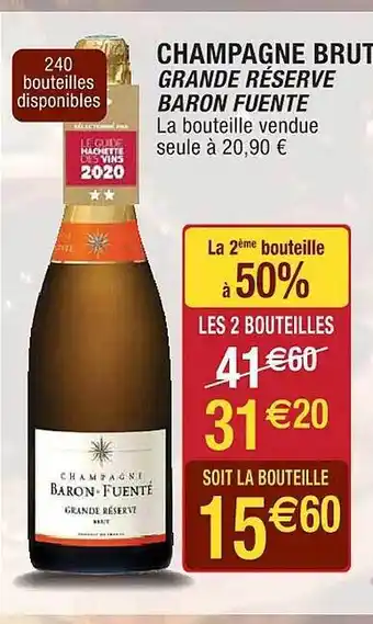 Champagne brut grande réserve baron fuente