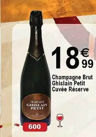 Champagne brut ghislain petit cuvée réserve
