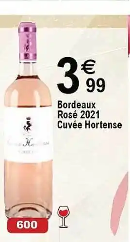 Bordeaux rosé 2021 cuvée hortense