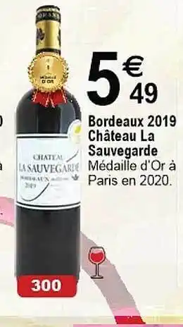 Cora x Carrefour Bordeaux 2019 château la sauvegarde offre
