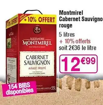 Montmirel cabernet sauvignon rouge