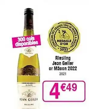 Cora x Carrefour Riesling jean geiler ou mâcon 2022 offre
