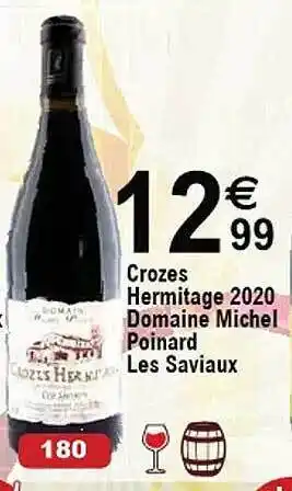 Crozes hermitage 2020 domaine michel poinard les saviaux