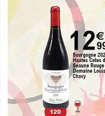 Cora x Carrefour Bourgogne 2020 hautes côtes de beaune rouge domaine louis chavy offre