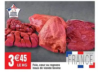 Cora x Carrefour Foie, cœur ou rognons issus de viande bovine offre