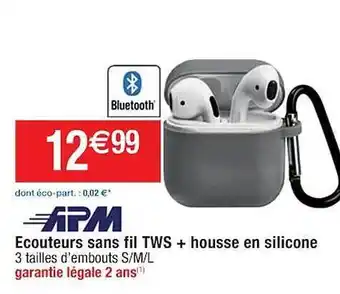Cora x Carrefour Écouteurs sans fil tws + housse en silicone apm offre