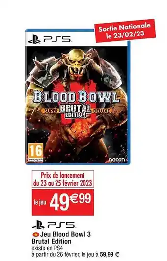Cora x Carrefour Jeu blood bowl 3 brutal édition ps5 offre