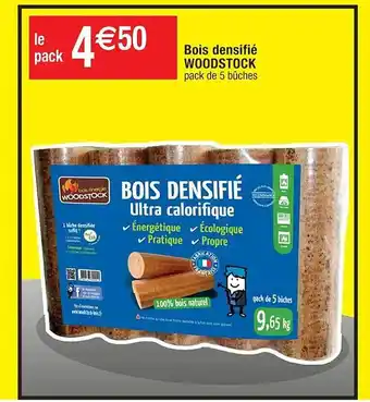 Cora x Carrefour Bois densifié woodstock offre