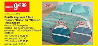 Cora x Carrefour Couette imprimée 1 face offre