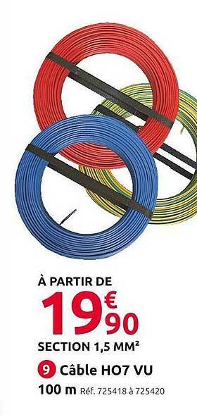 Mr Bricolage Câble ho7 vu 100 m offre