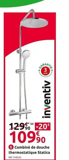 Mr Bricolage Combiné de douche thermostatique statica inventiv offre