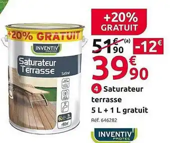 Mr Bricolage Saturateur terrasse 5 l + 1 l gratuit inventiv offre