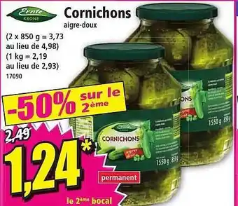 Norma Cornichons ernte offre