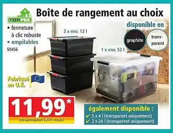 Norma Boîte de rangement au choix toptex offre