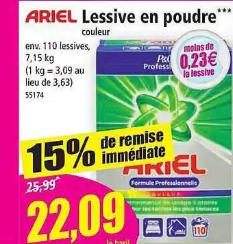 Norma Lessive en poudre couleur ariel offre