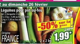 Norma Légumes pour pot-au-feu offre