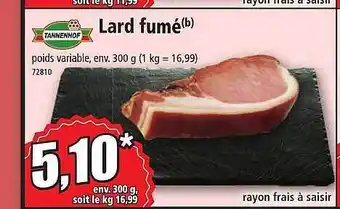 Norma Lard fumé tannenhof offre