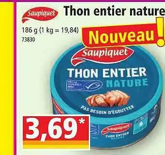Norma Thon entier nature saupiquet offre