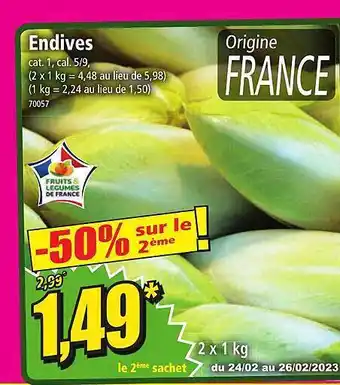 Norma Endives offre