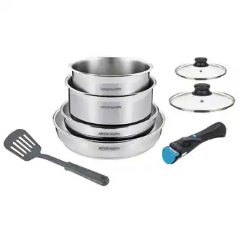 Set 8 piĂšces inox manche amovible