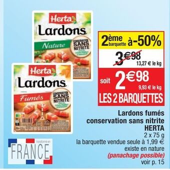 Cora x Carrefour Lardons herta offre