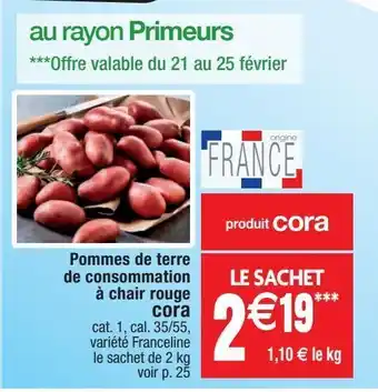 Cora x Carrefour Pommes de terre cora offre