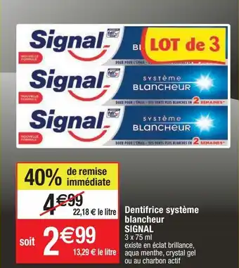 Cora x Carrefour Dentifrice signal offre