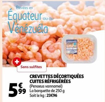 Auchan Supermarché Crevettes décortiquées cuites réfrigérées offre