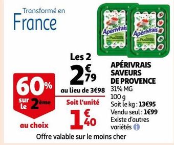 Auchan Supermarché Apérivrais saveurs de provence offre