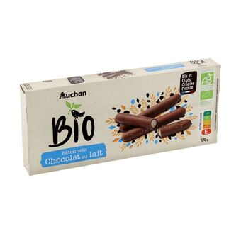 BĂątonnets chocolat au lait auchan bio
